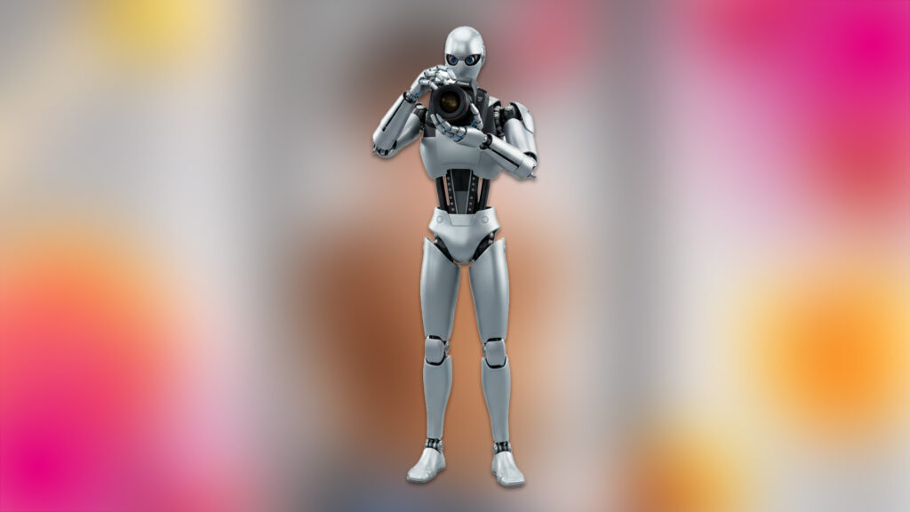 Avatar digital con cámara simulando herramientas de video marketing con inteligencia artificial